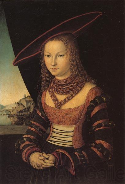 Lucas Cranach the Elder Portrait of a Lady Norge oil painting art